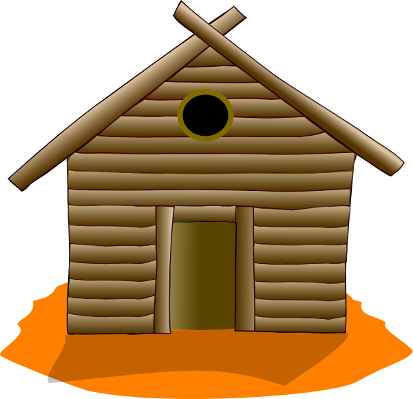Download Wooden House Orange Clip Art at Clker.com - vector clip ...