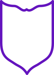 Purple Shield Simple Clip Art
