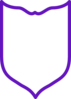 Purple Shield Simple Clip Art