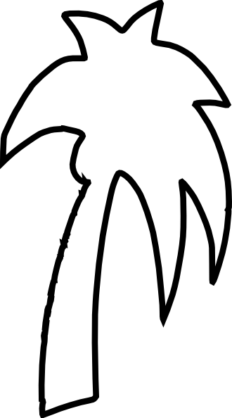Palm Tree Outline Clip Art at Clker.com - vector clip art online, royalty free & public domain