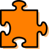 Puzzle1 Orange Clip Art