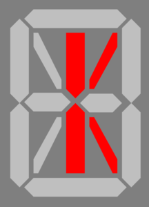 Segment Display K Clip Art