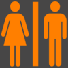 Woman Man Symbol In Orange Clip Art