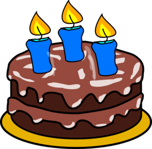 Cake With 3 Candles Clip Art
