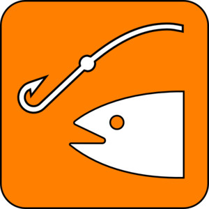 Fishing Symbol Orange Clip Art