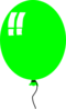 Green Balloon 2 Clip Art