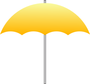 Simple Golden Umbrella Clip Art