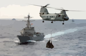 A Ch-46d Sea Knight Assigned To The  Clip Art