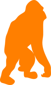 Orange Orangutan Clip Art