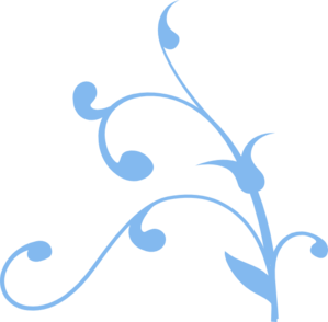 Light Blue Twisted Branch Clip Art
