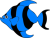Blue Striped Fish Clip Art