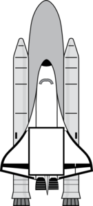 Space Shuttle Invitation Clip Art