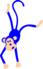 Blue Monkey Clip Art