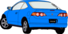 Carro Accura Azul Clip Art