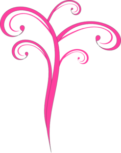 Tree Pink Swirl Clip Art