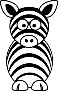 Black White Zebra Clip Art