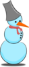 Blue Snowman Clip Art
