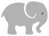 Light Grey Baby Elephant Clip Art