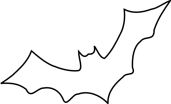Outline Bat Clip Art at Clker.com - vector clip art online, royalty ...