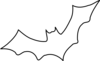 Bat Outline Clip Art at Clker.com - vector clip art online, royalty ...