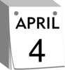 April Calendar  Clip Art