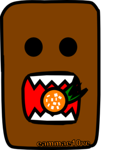 Domo Kun Eating Orange :) Clip Art