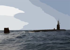 The Los Angeles-class Attack Submarine Uss Toledo (ssn 769) Surfaces To Conduct A Small Boat Transfer Using A Rigid Hull Inflatable Boat (rhib). Clip Art