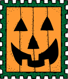 Halloween Post Stamp Clip Art