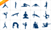 Yoga Silhouette Set Clip Art