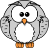 Gray Owl Cartoon Clip Art