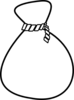 White Rope Sack Clip Art