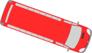 Red Bus - 340 Clip Art