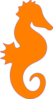 Seahorse Orange Clip Art
