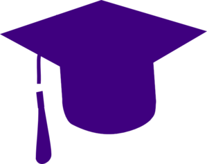Purple Grad Cap Clip Art