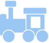 Train Blue Clip Art