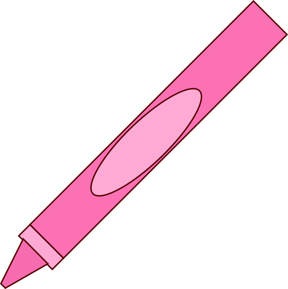 Pink Crayon Clip Art at  - vector clip art online, royalty free &  public domain
