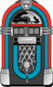 Red And Blue Jukebox Clip Art