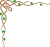 Brown Celtic Vine W/green Leaves Clip Art