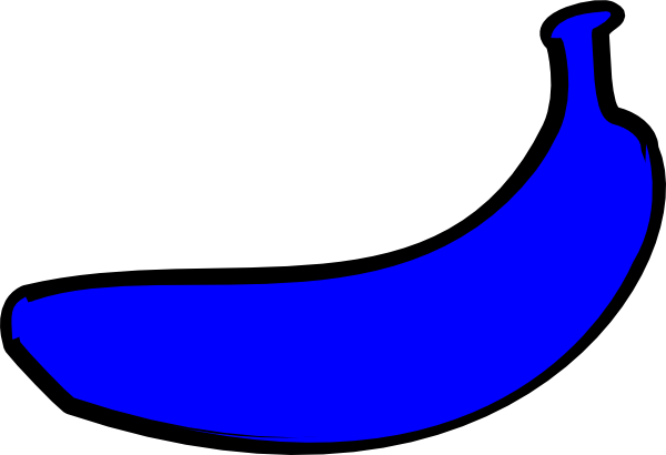 Blue Banana Clip Art at Clker.com - vector clip art online, royalty