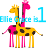 Birthday Girl Giraffes Clip Art