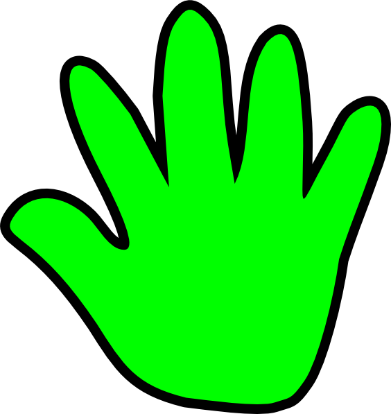 Download Child Handprint Green Clip Art at Clker.com - vector clip ...