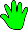 Child Handprint Green Clip Art