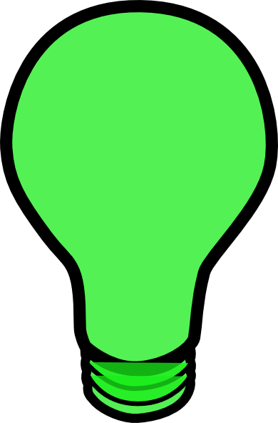 Green Lightbulb Clip Art at Clker.com - vector clip art online, royalty
