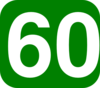 60 Days Green White Clip Art