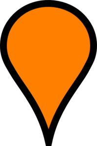 Orange Pinpoint Clip Art