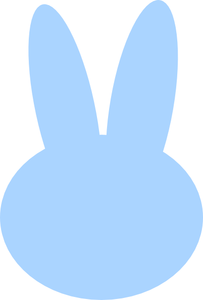 Blue Bunny Head Clip Art at Clker com vector clip art 