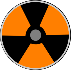 Orange Atomic Warning Clip Art