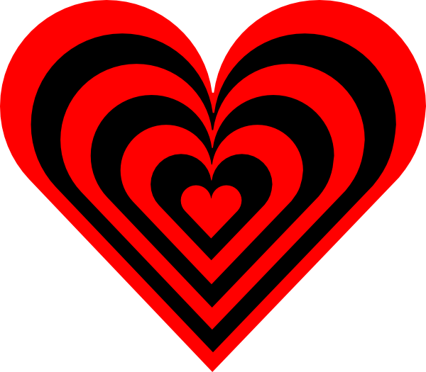 Red.black.heart Clip Art at Clker.com - vector clip art online, royalty