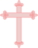 Fleur De Lis Cross Pink Clip Art