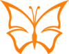 Burnt Orange Butterfly Clip Art